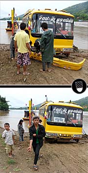 The Mekong Ferry between Ban Pak Lai and Sanakham by Asienreisender